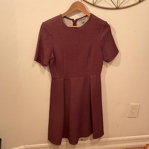 COS dusty pink short sleeve dress